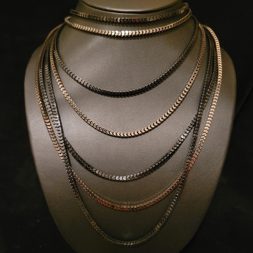 Estate Two Tone Multi Layer Statement Necklace - image 2